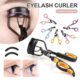 New Durable Eyelash Curler Long Lasting Curl Eyelashes Curling Tweezers With 2 Replacement Pads Eye Makeup Accessories Tool