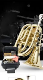B-flat lacquer gold palm horn B-flat pocket trumpet instrument