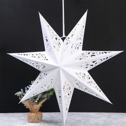 Party Decoration 45cm Hollow Out Star Light Window Grille Home Bedroom Night Garden Hanging Year Decor Without LED