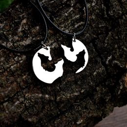 Chains SanLan Stainless Steel Celtics Ying Yang Wolf Necklace Gift For CoupleChains