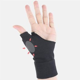 thumb wrist band UK - 1 Pair Thumb Support Splint Soft Breathable Hand Wrist Brace Sports Protective Sweat Wristband Pain Relief Therapeutic Gloves302V
