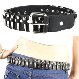 Belts Est Men Women Punk PU Leather Cinto Ceinture Cool Stainless Metal Unisex Waist BeltBeltsBelts