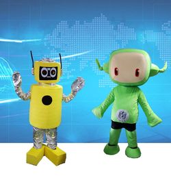 Mascot doll costume Robot Mascot Costume Robot Appearance Adult Size Lovely Cartoon Appearance Christmas Halloween Party Suit Funny Mascots