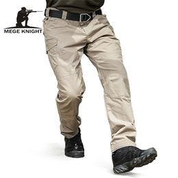 MEGE Tactical Pants Military Casual Cargo Pants Army Combat Trousers Cotton Stretch Ripstop Multi Pockets militar Mens Clothing 201128