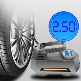 Inflatable Pump Vehicle-mounted Air Tyre Pressure Can Be Preset Portable Digital Display Lighting Headlight CompressorInflatable InflatableI
