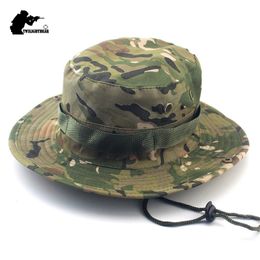 Camouflage Boonie Hats 26 Colours High Quality Outdoor Casual Bucket Hat Hunting Hiking Fishing Cap KA23 220617