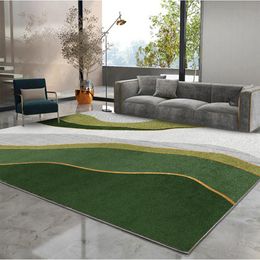 Teppiche moderner einfacher Stil für Wohnzimmer Große Teppiche nicht rutschflecken Matte Schlafzimmer Eingangstür Grüne Teppichwagen