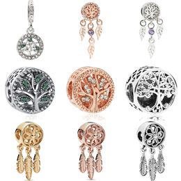 925 Silver Fit Pandora Charm 925 Bracelet life Tree pendant bead Jewellery charms set Pendant DIY Fine Beads Jewellery
