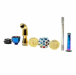 Metal hookah mouth tips 20 pcs Shisha pipe Portable Cigarette Holder zinc alloy metal Pipes Philtre Decoration with bite holder fittings pipes