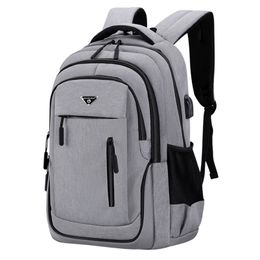 Large Capacity Backpack Men Laptop Backpacks 15.6 Ox Black Solid High School Bags Teen College Boy Gril Student Backpack8523 220701