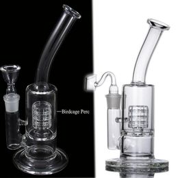 Hookahs Birdcage Perc Glasses Bubbler Thick glass Water Bongs Smoking Pipe Oil Rigs dab with 18mm glass banger