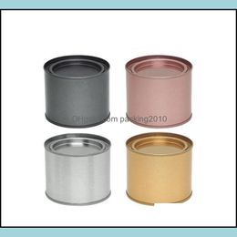 Tea Caddies Teaware Kitchen Dining Bar Home Garden Can Tins Pot Jar Comestic Containers Portable Seal Metal Tinplate Dhrsc