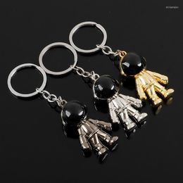 Keychains Car Keychain Space Robot Creative Key Holder Keyring Chain Metal Ring Auto Accessories Miri22