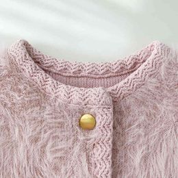 Women's Jackets Brand Fashion 2022 designer design C&E home ladies Plush Top Coat Pink Size SML