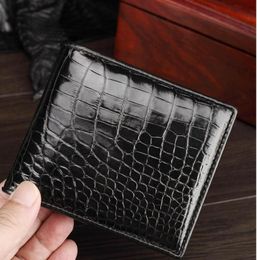 Wallets 100% Genuine/Real Crocodile Skin Leather Bank Card Holder Licence Case And Wallet Men Cash Purse HolderWallets