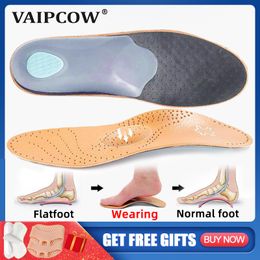 Orthopedic Insoles Leather Orthotics Insole Flat Foot Health Sole Pad for Shoe Insert Arch Support for Plantar Fasciitis