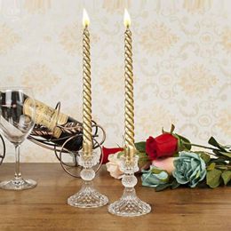 Candle Holders 4 Type Glass Candlestick Holder Dining Room Roman Column Wedding Festival Applicable 2cm Candles