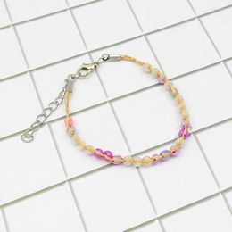 Link Chain Hand Woven Colour String Crystal Beaded Bracelets For Women Handmade Jewellery Children's Party Bracelet Trum22