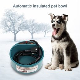 Dog Bowl Heating Feeding Feeder Water Bowl Pet Dog Cats Puppy Winter Heating Pet Feeder Food Container Feeding 210320