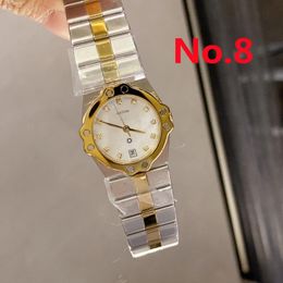 Wristwatches 28mm Luxury Women Quartz Watch Moritz 5156 Bracelet Two Tone Gold Rose Stainless Steeel Calendar Clock Cz Diamond 8 Screw Watch