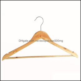 Hangers Racks Clothing Housekee Organisation Home Garden Aa Natural Wooden Clothes Hanger Coat For Dry And Wet Dual Cloth Purpose Rack Non