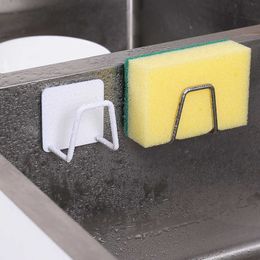 Paslanmaz çelik mutfak lavabo sünger depolama tutucusu kendi kendine yapışkan drenaj hızlı kurutma raf duvar kancaları tel top bez depolama