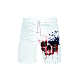 New Skull Eagle USA Flag 3D Board Shorts Trunks Summer New Quick Dry Beach Swiming Shorts Men Hip Hop Short Pants Beach clothes Plus Size S-7XL 004