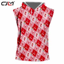 Recommend 3D Printed Mens Christmas Hooded Tank Top Stockings And Gift Boxes Lovers TankTop Oversizend 5XL 220623