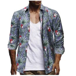 Men's T-Shirts Top Quick Blouse Beach Short Fashion Print Hawaii Dry Button Sleeve Casual Men Shirt