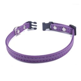 Cat Collars & Leads Breakaway Pu Leather Collar Adjustable 8-12'' Safty Pet Necklace For Puppy Dogs Cats Purple Pink Black Brown Blue Red