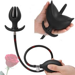 New Arrival Flower Inflate Anal Plug Dildo 18 sexy Toys For Women/Men Big Buttplug sexyy Toy Adult Butt Dilator