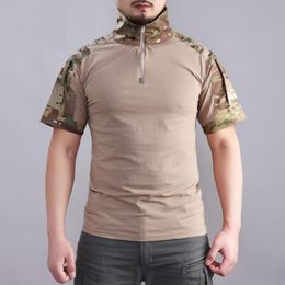 Men's T-Shirts Shanghai Storey Men Tactical Gear Military Special Ops Combat Shirt Camouflage Light Weight Short Sleeve Frog ShirtMen's MenMe