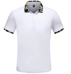 Luxury Casual mens T shirt breathable polo Wear designer Short sleeve T-shirt 100% cotton high quality wholesale black and white size M-3XL @06