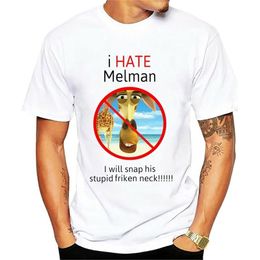 I Hate Melman T Shirt 100% Pure Cotton Big Size Melman Oddly Specific Weirdly Specific I Hate Melman Meme Cursed Image 220516