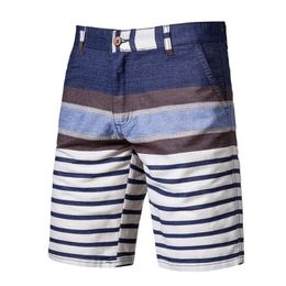 Summer New Strip Shorts Men 100% Cotton Fitness Shorts High Quality Mens Shorts Fashion Causal Short Men Pants 9 Colours T200512