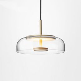 Pendant Lamps Modern LED Transparent Glass Lights Living Room Dining Nordic Coffee Kitchen Lamp Home Decor Light FixturesPendant