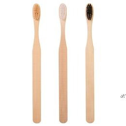 New Natural Pure Bamboo Disposable Toothbrushes Portable Soft Hair Tooth Brush Eco Friendly Brushes Oral Cleaning Care Tools JLA13078