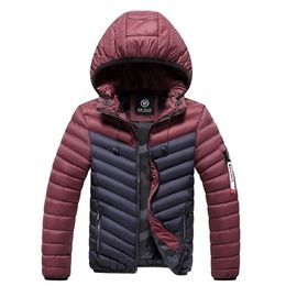 Winter Men Jackets Coat Cotton Thick Male Hooded Warm Outwear Coats Brand Clothing Sportswear Zipper Men's Overcoat Windbreaker 201210