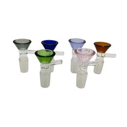Dicke Glasschalenrohre 14mm 18 mm männliche Gelenkfarbe Trichter Rauchstückwerkzeug für Tabakbongöl Rig Brennen Wasser 3072 T2