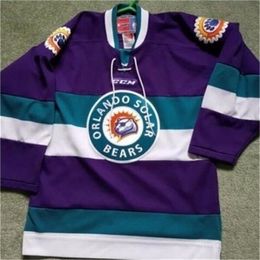 Chen37 C26 Customize Nik1 tage Orlando Solar Bears ice #21 Connor Goggin Hockey Jersey Embroidery Stitched or custom any name or number retro Jersey