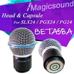 microphone capsule NZ - 1PCS Top Quality Wireless Microphone Handheld MIC Head Capsule Grill for PGX24   SLX24   PG24   Beta58a209Q