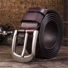 Belts Simple Retro Fashion Men's Pin Buckle Leather Belt Casual Young And Middle-Aged Cowhide All-Match Soft Luxury