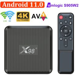 X98Q Android 11.0 TV Box Amlogic S905W2 5G Wifi 4K TVBox 2GB RAM 16GB 1G8G Quad Core 1080p Android11 Media Player Set Top Box