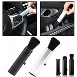 Car Sponge 1Pcs Detail Cleaning Retractable Brush For Dashboard Air Conditioner PC Keyboard Universal Soft Wool Small BrushesCar