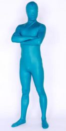 New material Halloween cosplay catsuit costume tights jumpsuit matte blue Colour Bodysuit Zentai Suits Fancy
