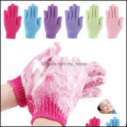 Bath Gloves Exfoliating Glovees Moisturising Glove Baths Shower Mitt Scrub Spa Mas Skin Care Body Ship Drop Delivery 2021 Brushes Sponges