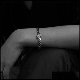 Charm Bracelets Jewelry Fashion Designer Hand Bracelet Superior Luxury Adjustable Fl Drill Belt Buckle Bra Dhnzs