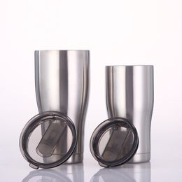 30 oz Stainless Steel Auto Glass Mug Waist Tumbler Double Wall Vacuum Insulated Beer Mug with Spill-Proof Lid