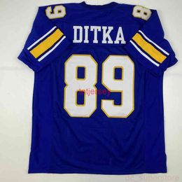 CHEAP CUSTOM New MIKE DITKA Blue College Stitched Football Jersey ADD ANY NAME NUMBER
