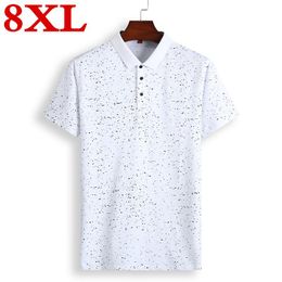 Men's Polos Summer 8XL 7XL Plus Size Guitar Printed Stand Collar Shirt Short Sleeve Casual Men Shirts Homme Cotton Mens PolosMen's Men'sMen'